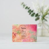 SCHALTFLÄCHE IN PINK FUCHSIA GOLD GLITZERN VISITENKARTE (Stehend Vorderseite)