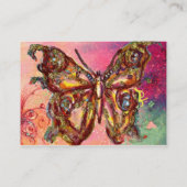 SCHALTFLÄCHE IN PINK FUCHSIA GOLD GLITZERN VISITENKARTE (Rückseite)