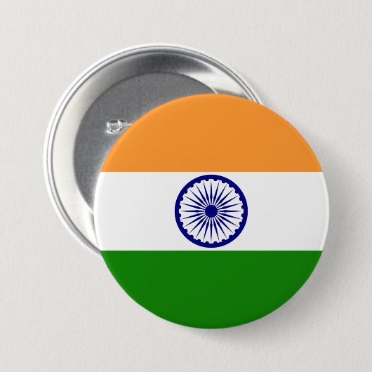 Schaltfläche "India Flag Design"-Button Button (Vorne & Hinten)
