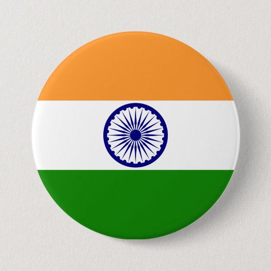 Schaltfläche "India Flag Design"-Button Button (Vorderseite)