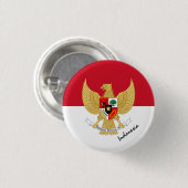 Schaltfläche Indonesien, patriotische indonesische Button (Vorne & Hinten)