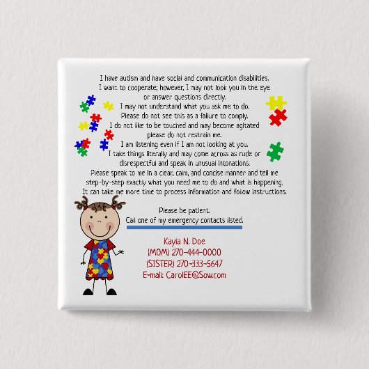 Schaltfläche "Info-Platz für Kinder hinzufügen" Button (Vorderseite)