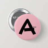 Schaltfläche "Initial Letter A Monogram Modern" Button (Vorne & Hinten)