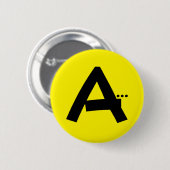 Schaltfläche "Initial Letter A Monogram Modern" Button (Vorne & Hinten)