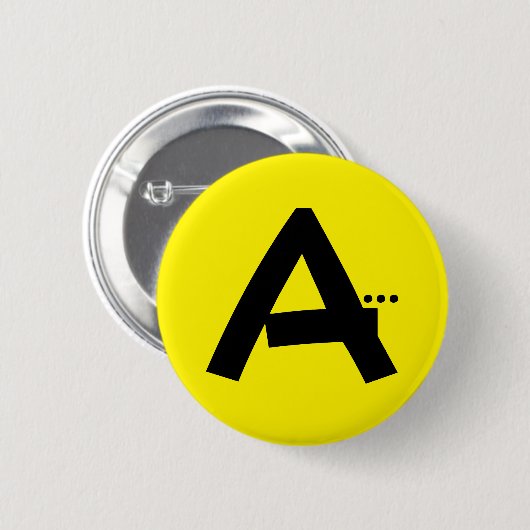 Schaltfläche "Initial Letter A Monogram Modern" Button (Vorne & Hinten)