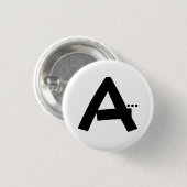 Schaltfläche "Initial Letter A Monogram Modern" Button (Vorne & Hinten)
