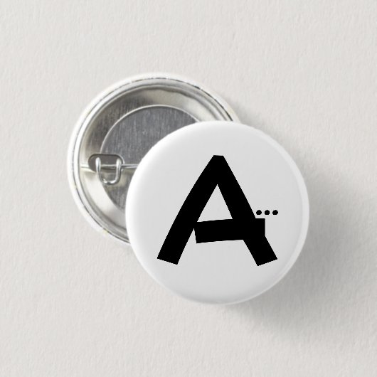Schaltfläche "Initial Letter A Monogram Modern" Button (Vorne & Hinten)