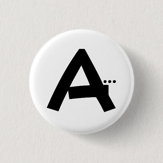 Schaltfläche "Initial Letter A Monogram Modern" Button (Vorderseite)