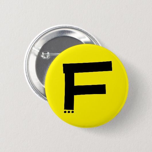 Schaltfläche "Initial Letter F Monogram Modern" Button (Vorne & Hinten)