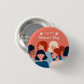 Schaltfläche "Internationaler Frauentag 8 März" Button (Vorne & Hinten)