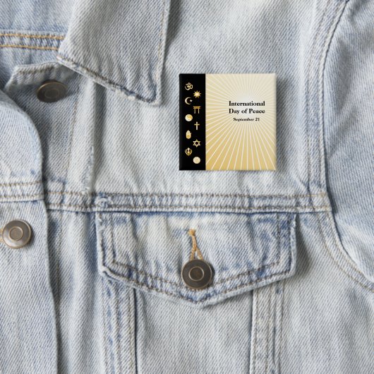 Schaltfläche "Internationaler Friedenstag" Button (Beispiel)