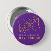 Schaltfläche "Interpreter Pride" - "Just the Inter Button (Vorne & Hinten)