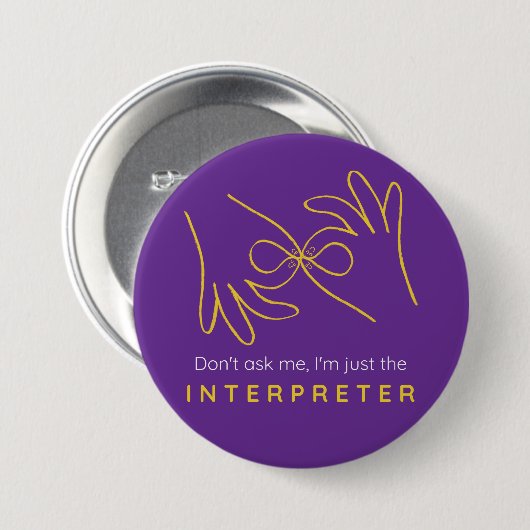 Schaltfläche "Interpreter Pride" - "Just the Inter Button (Vorne & Hinten)