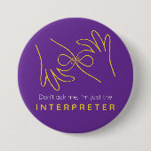 Schaltfläche "Interpreter Pride" - "Just the Inter Button (Vorderseite)