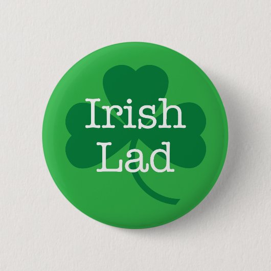 Schaltfläche "Irish Lad", "Green Kleeblatt" Button (Vorderseite)