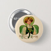 Schaltfläche "Irish Lass St. Patrick's Day" Button (Vorne & Hinten)