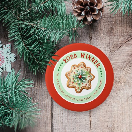 Schaltfläche "Jährlicher Cookie-Wettbewerb Gewinne Button