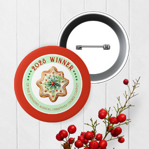 Schaltfläche "Jährlicher Cookie-Wettbewerb Gewinne Button