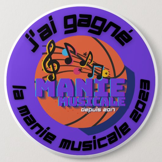 Schaltfläche J'ai gagné 2023 Button (Vorderseite)