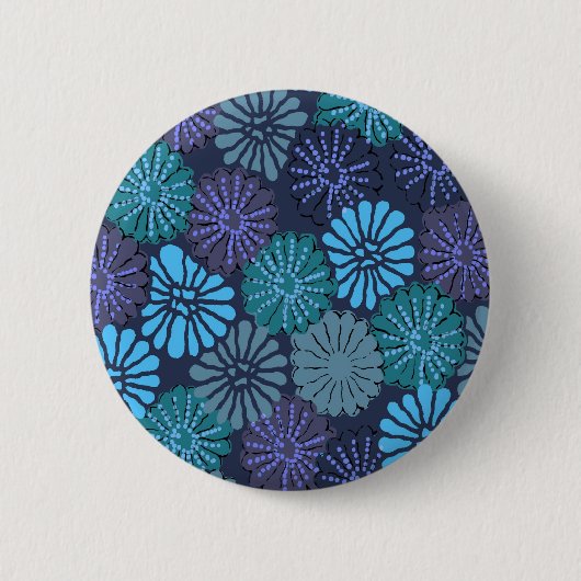 Schaltfläche "Japanischer Blau" Button (Vorderseite)