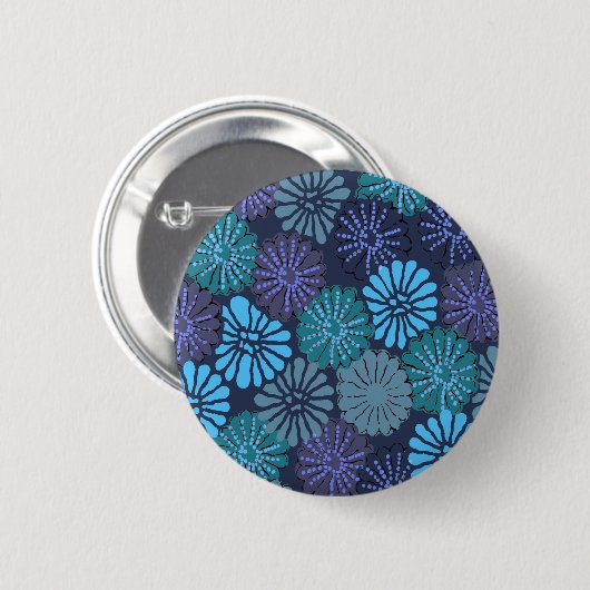 Schaltfläche "Japanischer Blau" Button (Vorne & Hinten)