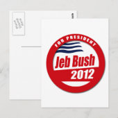 Schaltfläche Jeb Bush 2012 Postkarte (Vorne/Hinten)