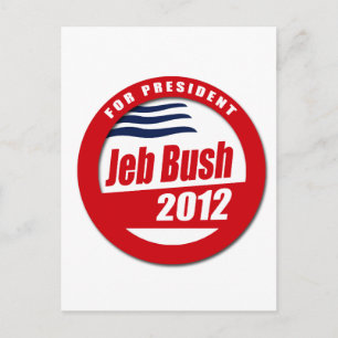 Schaltfläche Jeb Bush 2012 Postkarte