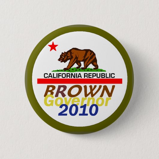 Schaltfläche Jerry BROWN 2010 Button (Vorderseite)