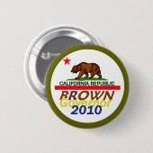Schaltfläche Jerry BROWN 2010 Button (Vorne & Hinten)
