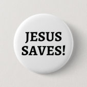 Schaltfläche Jesus Rette Button (Vorderseite)