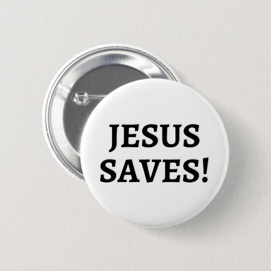 Schaltfläche Jesus Rette Button (Vorne & Hinten)