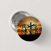 Schaltfläche Jesus Rette Button (Vorne & Hinten)