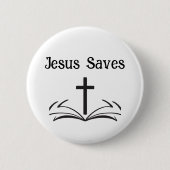 Schaltfläche Jesus Rette Button (Vorderseite)