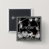 Schaltfläche: Jugendstil - Affentheater Button (Vorne & Hinten)