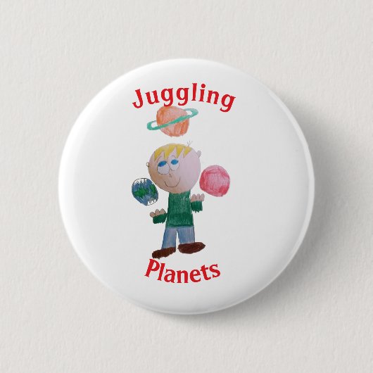 Schaltfläche "Juggling Planets" Button (Vorderseite)