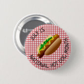 Schaltfläche Juli für den nationalen Hot Dog Button (Vorne & Hinten)