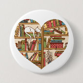 Schaltfläche Katzen und Bücher Button (Vorderseite)