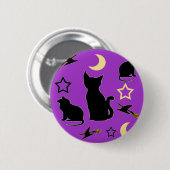 Schaltfläche "Katzen und Hexen" Button (Vorne & Hinten)