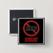 Schaltfläche "Kein Fußball spielen im Gange" Button (Vorne & Hinten)