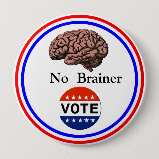 Schaltfläche "Kein Gehirn" Button (Vorderseite)