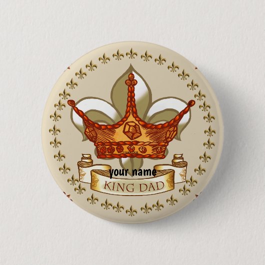Schaltfläche King Vater Royal Crown Button (Vorderseite)