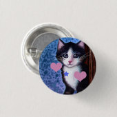 Schaltfläche "Kitten Painting" Button (Vorne & Hinten)