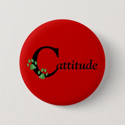 Schaltfläche "Kitty Paws Cattitude" Button (Vorderseite)