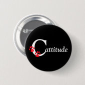 Schaltfläche "Kitty Paws Cattitude" Button (Vorne & Hinten)