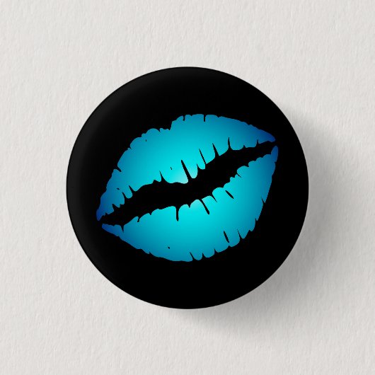 Schaltfläche "Kleine blaue Lippen" Button (Vorderseite)