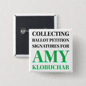 Schaltfläche Klobuchar Sammeln von Signaturen Button (Vorne & Hinten)