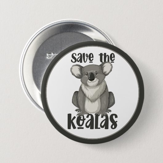 Schaltfläche Koalas gerettet Button (Vorne & Hinten)