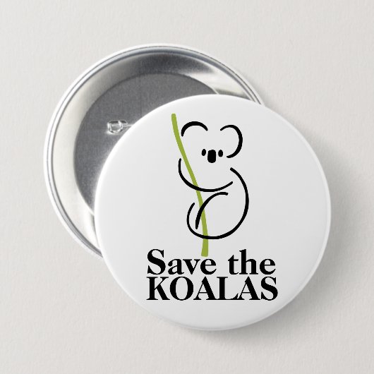 Schaltfläche Koalas gerettet Button (Vorne & Hinten)