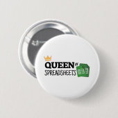 Schaltfläche "Königin der Tabellenkalkulation" Button (Vorne & Hinten)