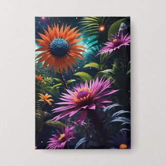 Schaltfläche Kosmische Blüten Button